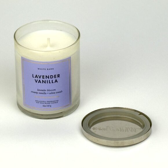 Bath & Body Works Lavender Vanilla Signature Single Wick Candle Glass Jar - Picture 2 of 11